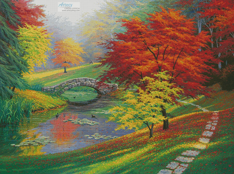 (image for) Red Trees in Autumn - Large